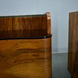 1940s pair of Art Deco bedside tables, Czechoslovakia