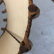 Vintage rattan pendant lamp with paper lampshade