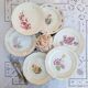 Old flat plates mismatched in earthenware