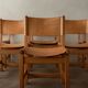 Chaises de salle à manger vintage Kotka Tomas Jelinek IKEA, en pin et cuir des années 1980, ensemble de 6.