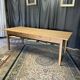 Large vintage table in restored solid elm.