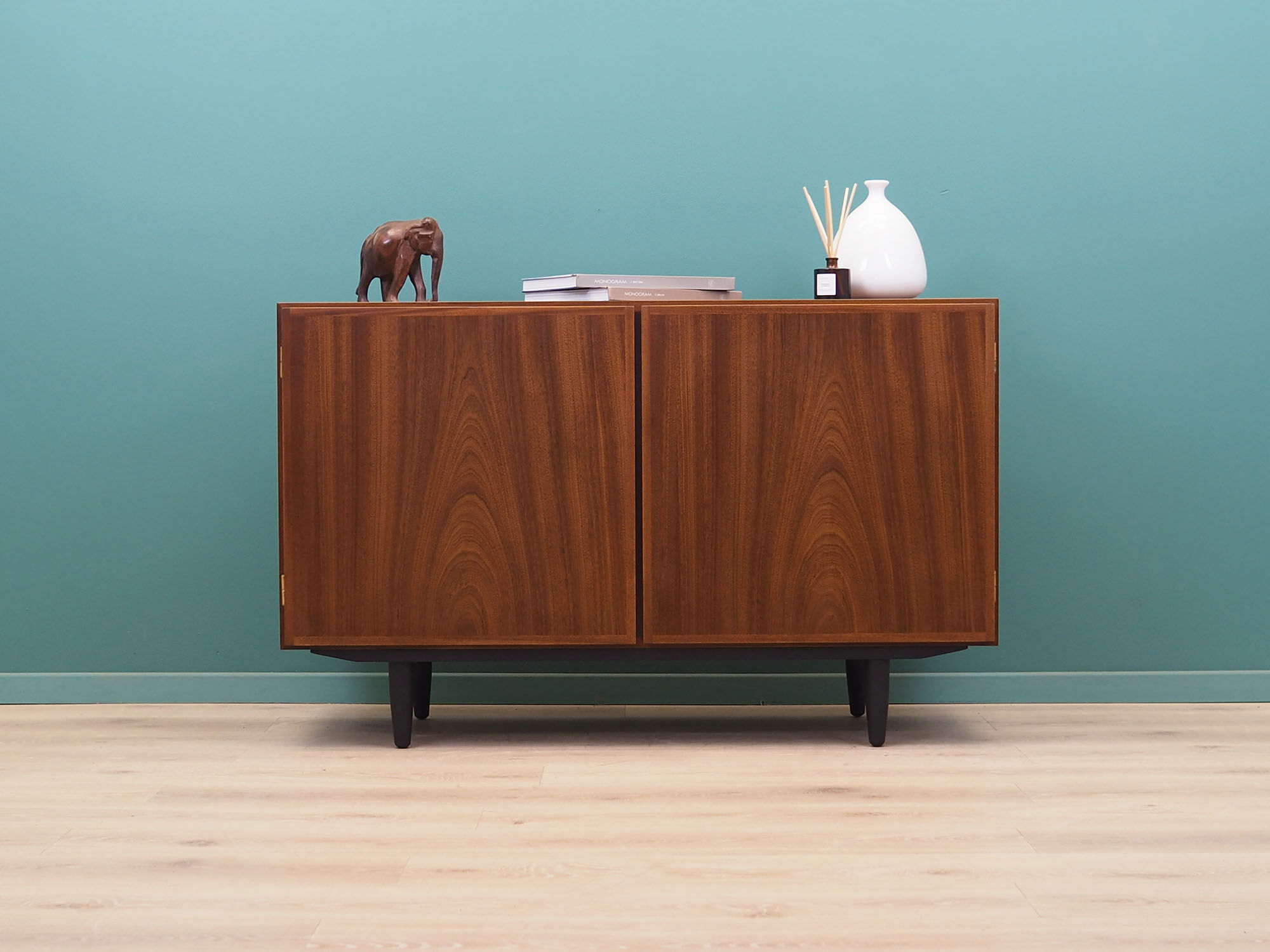 Mahogany cabinet, Danish design, 1970s, manufactured by Omann Jun