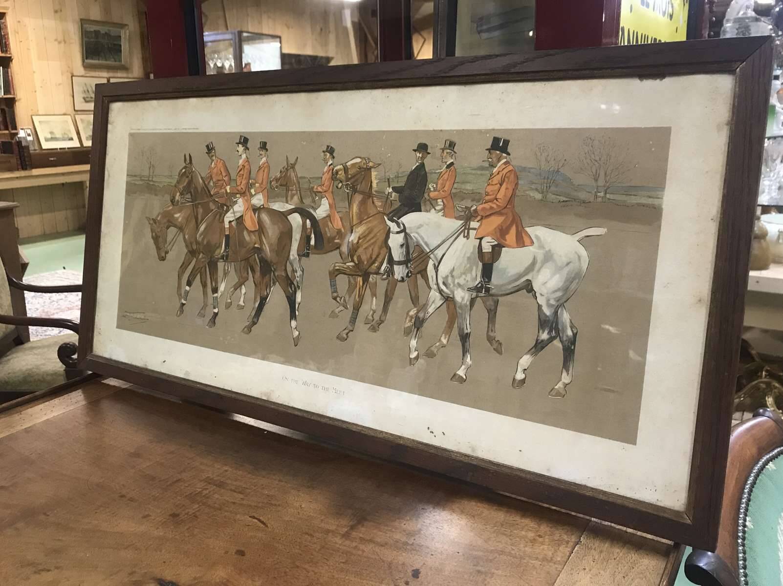 English engraving, early 20th century - Hunting scene