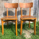 Paire de chaises bistrot style scandinave bois