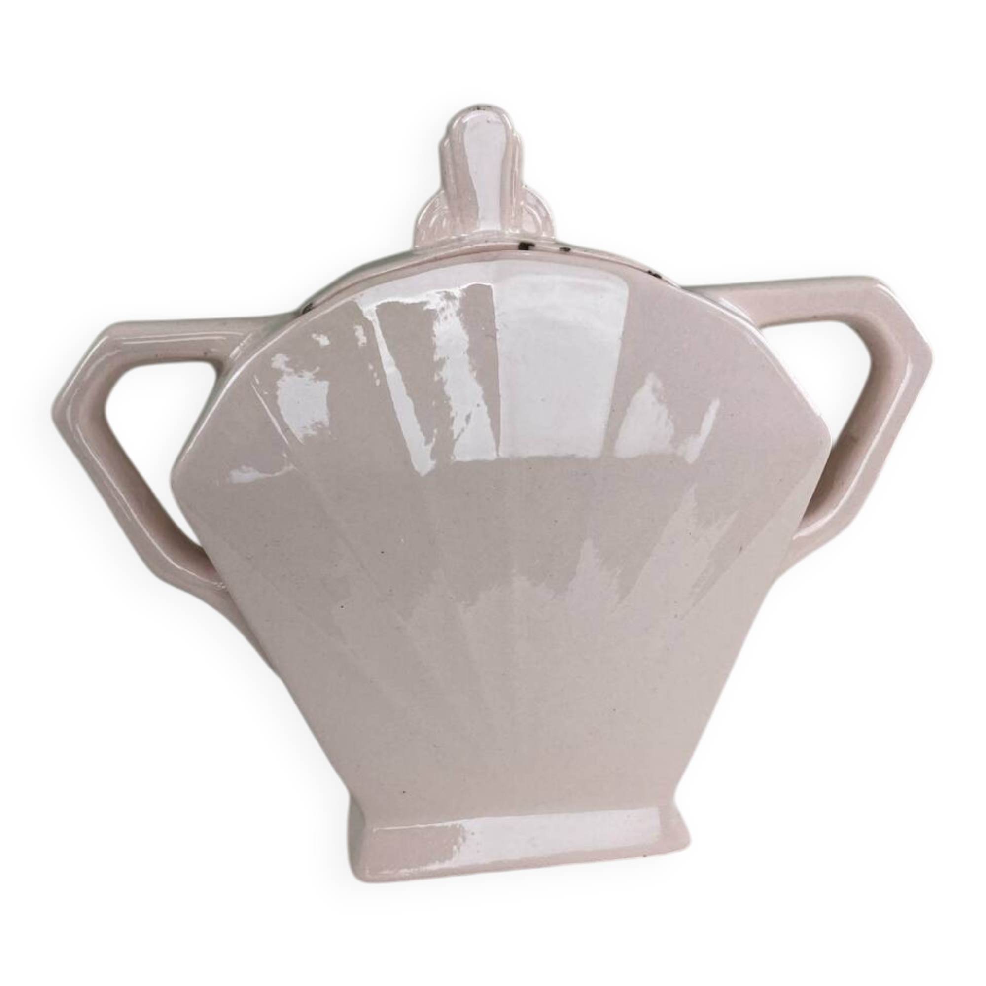Art Deco pink sugar bowl