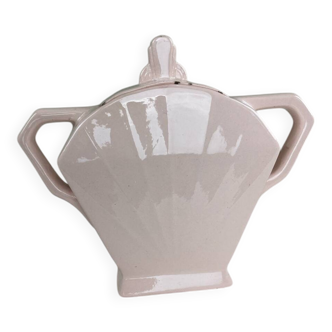 Art Deco pink sugar bowl