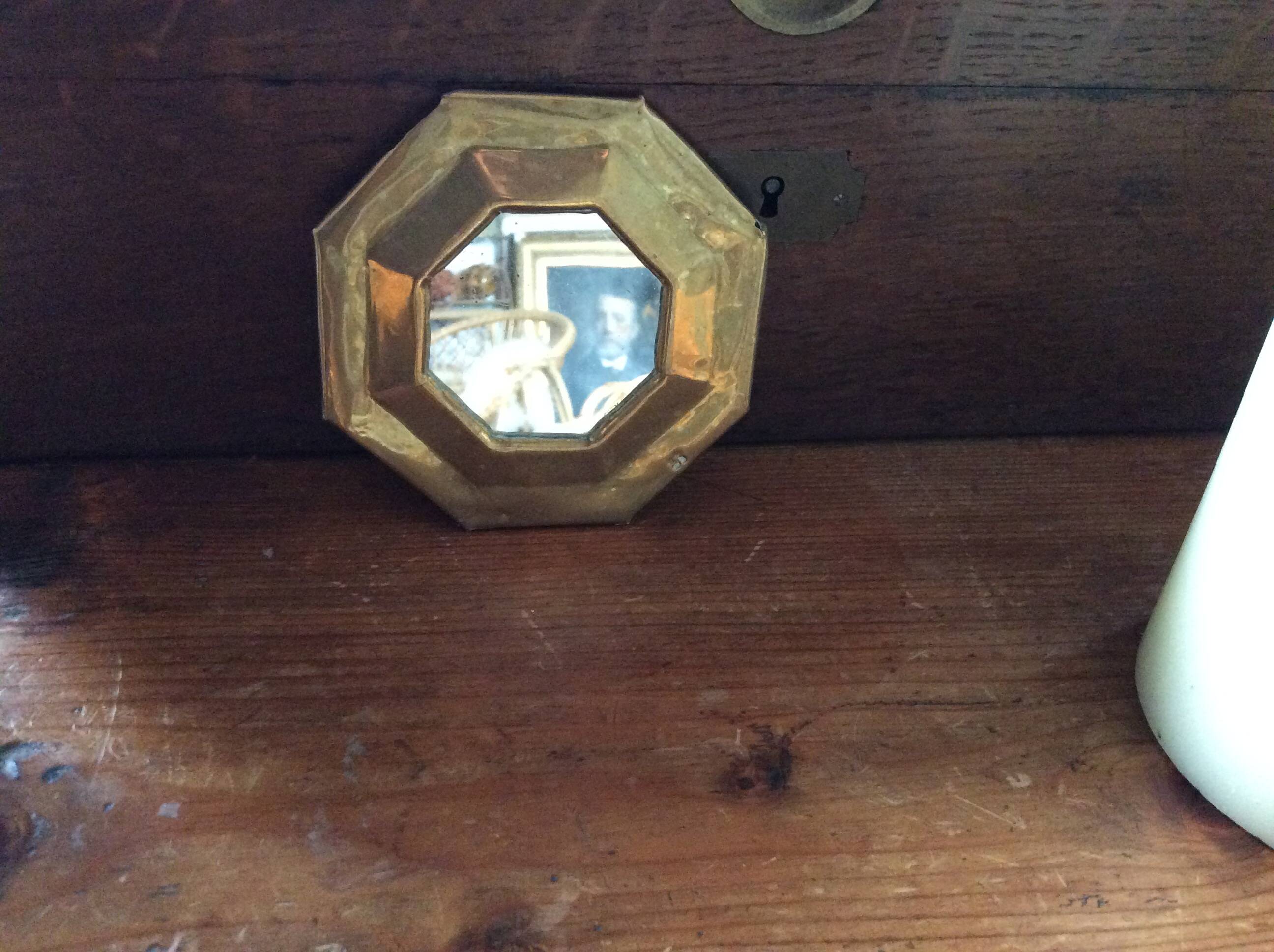 Brass mirror
