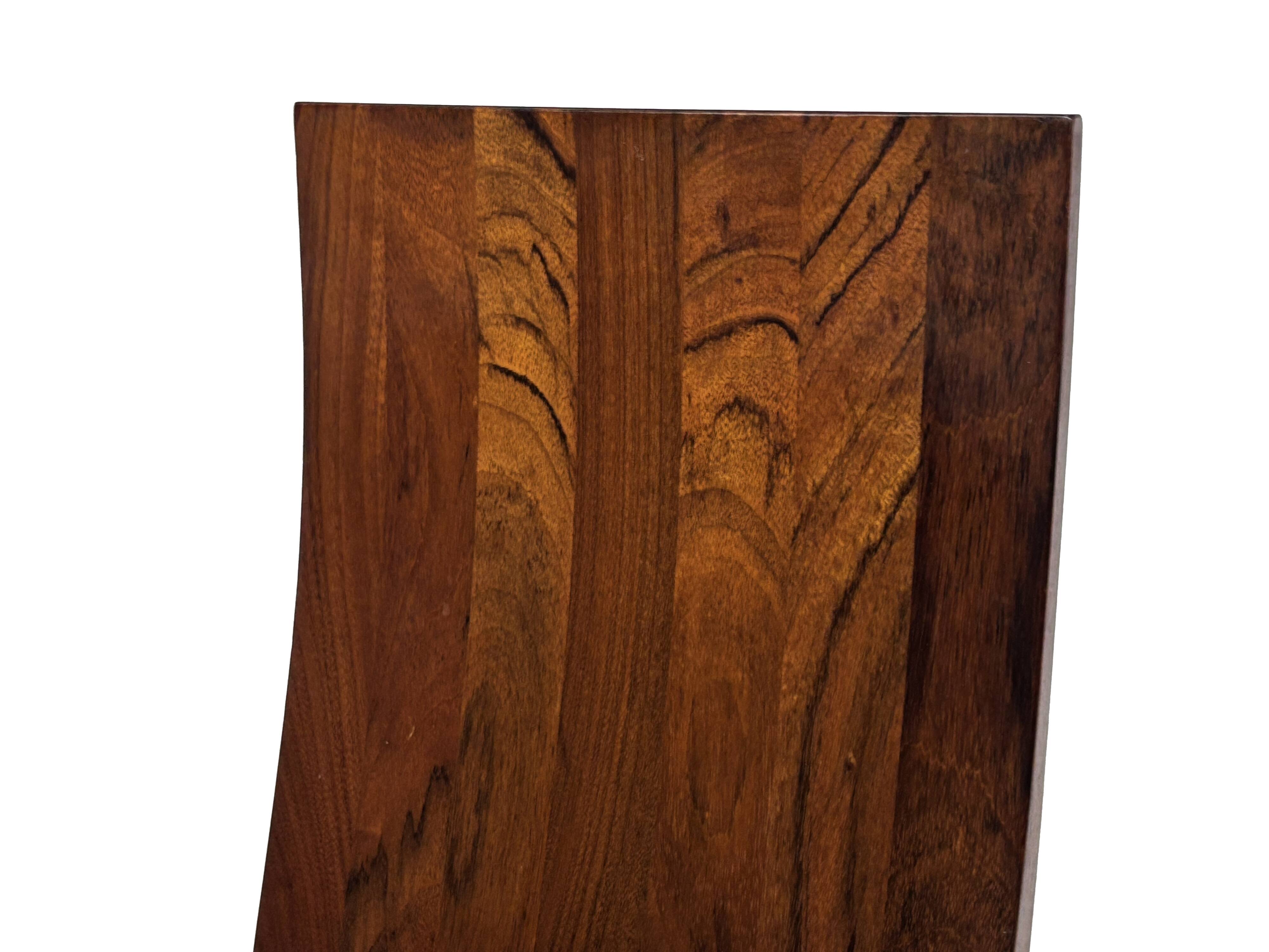 Ensemble vintage de quatre chaises design en hêtre massif chrome