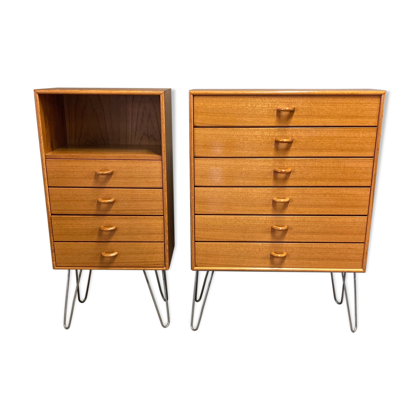 Duo de commodes design scandinave 1950.