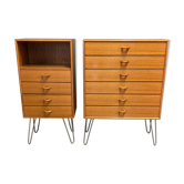 Duo de commodes design scandinave 1950.