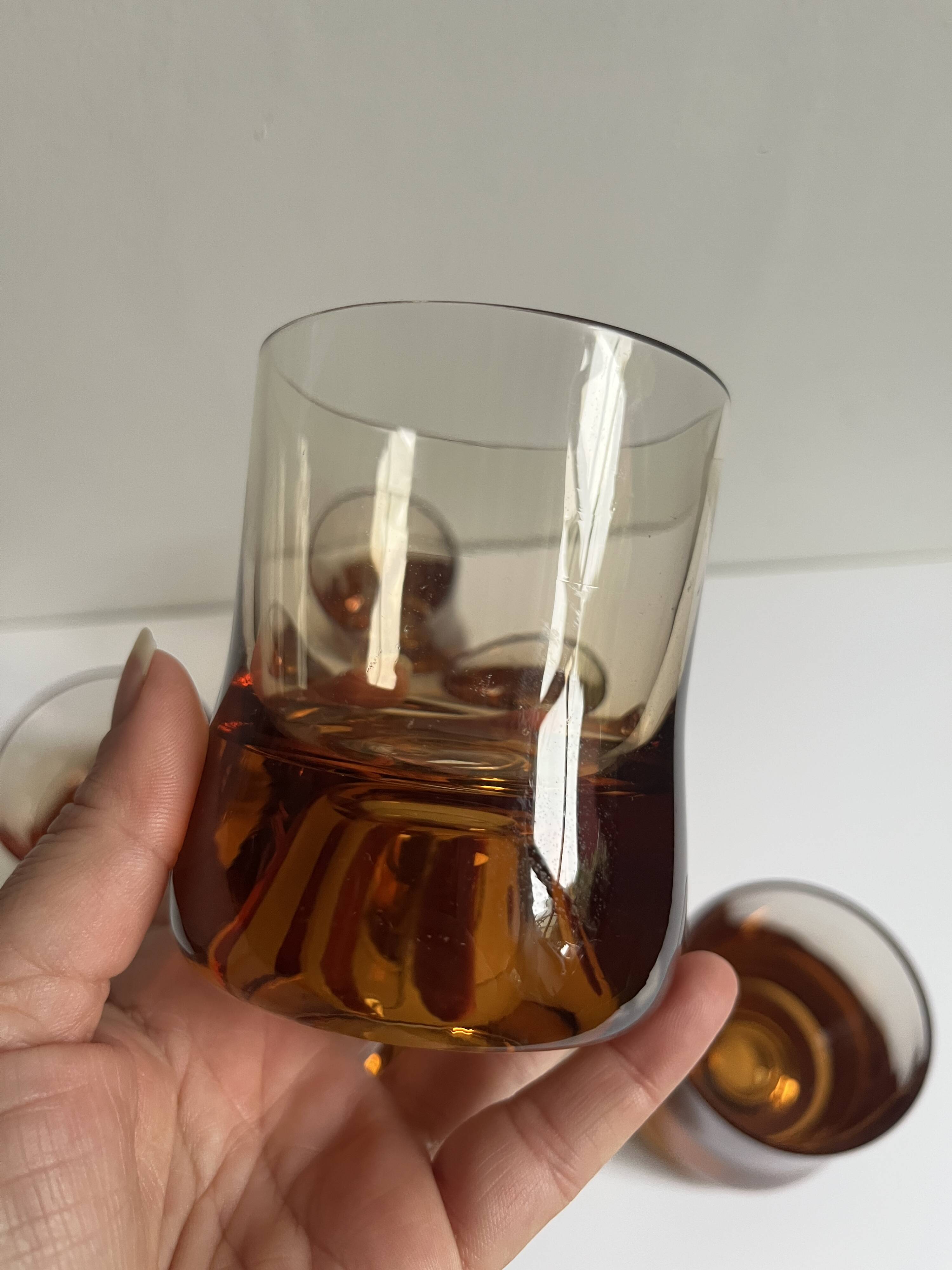 Amber Whiskey Glasses