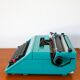 Olivetti typewriter, Studio 45, Electric Blue, with accessories, 1970