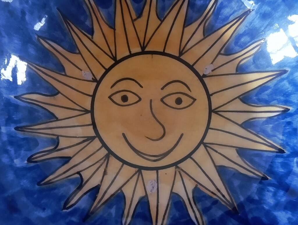 Hand Painted Moroccan Large Ceramic Blue Bowl