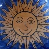 Hand Painted Moroccan Large Ceramic Blue Bowl