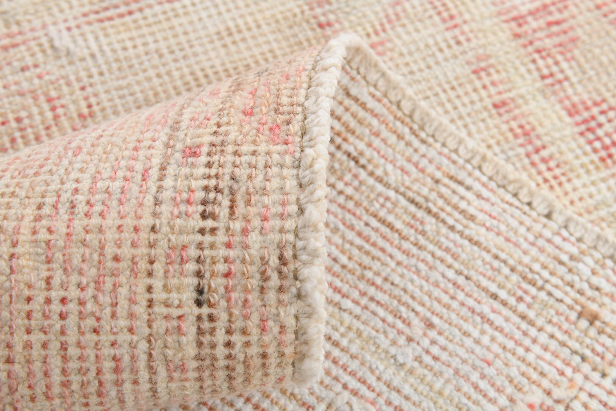 3x10 Turkish Pale Red & Pink Vintage Runner Rug, 83x313Cm