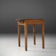 French round sidetable in oak with blue top and beautiful patina, ca. 1850