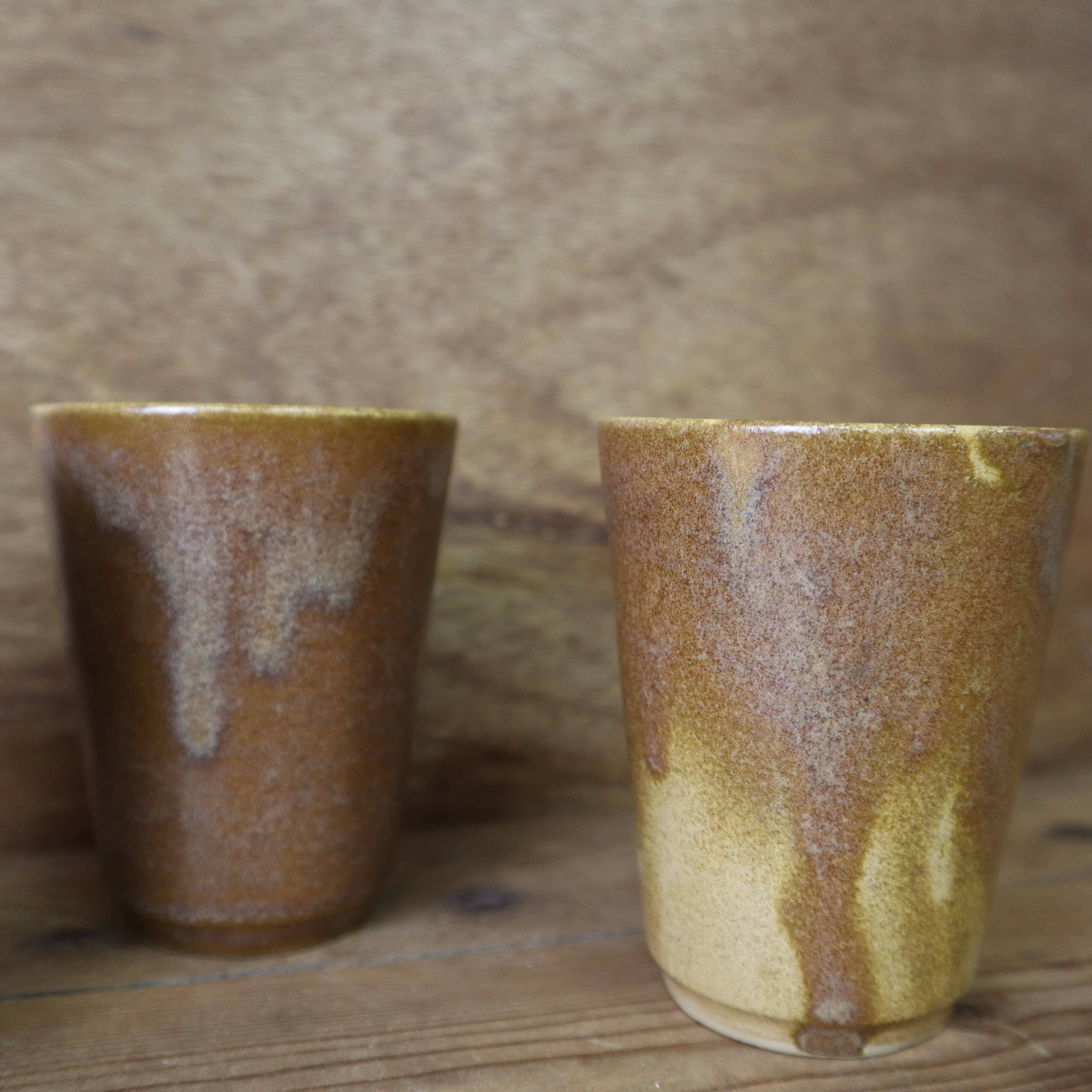 6 Digoin stoneware glasses