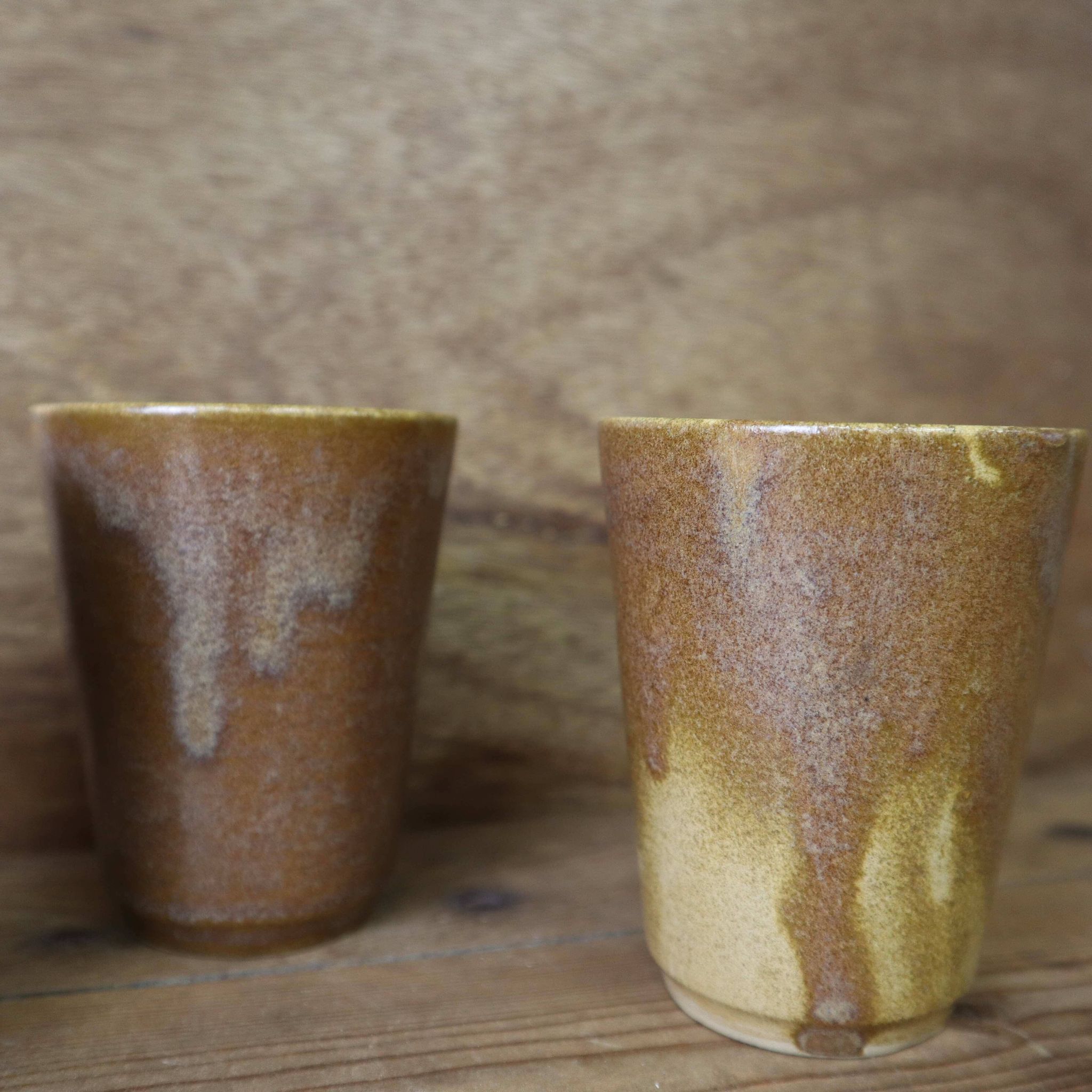 6 Digoin stoneware glasses