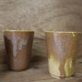 6 verres, tasses en grès Digoin