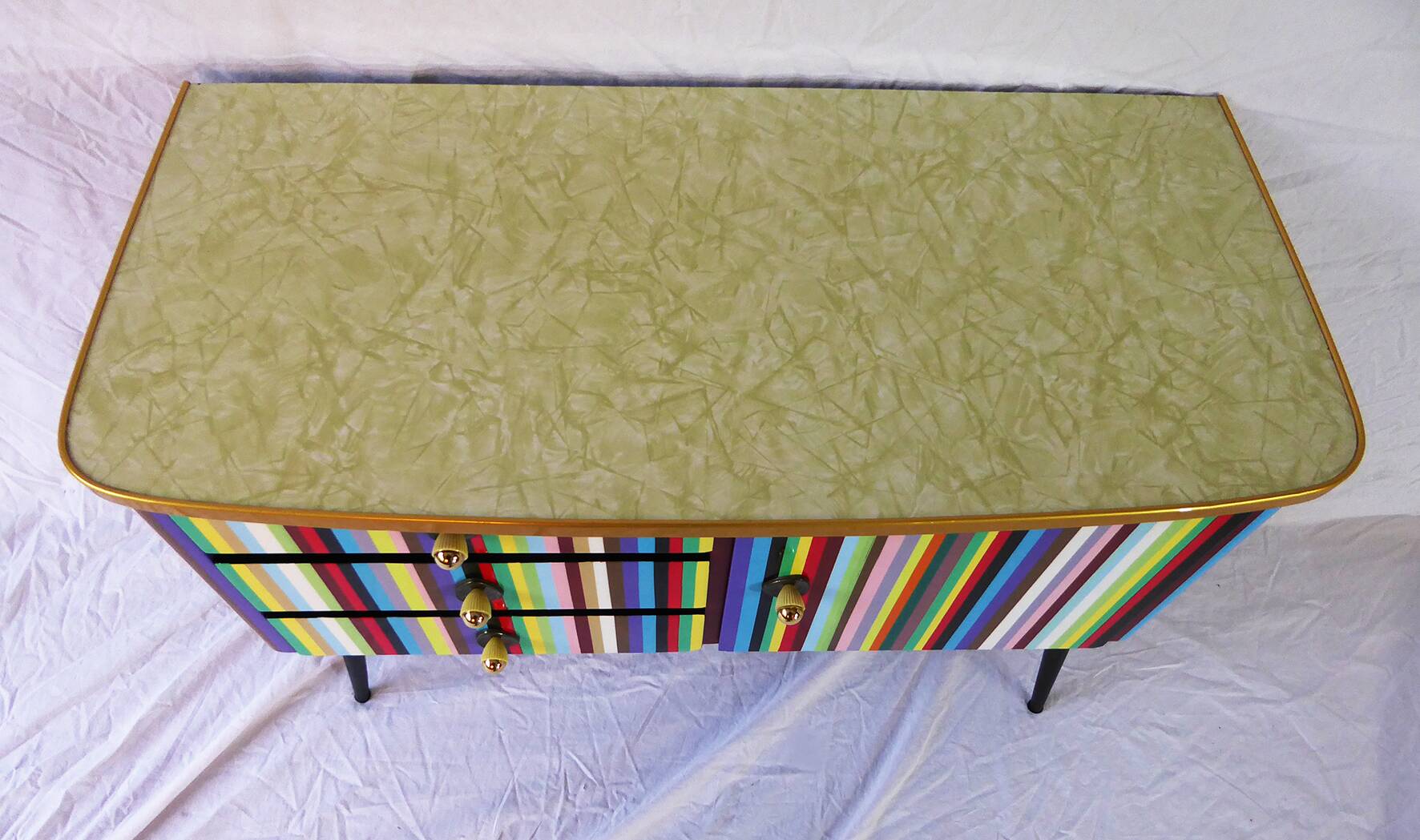Mini chest of drawers 3 drawers 1 door