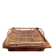 Vintage serving tray in bamboo and woven rattan boho / tropical 1970s