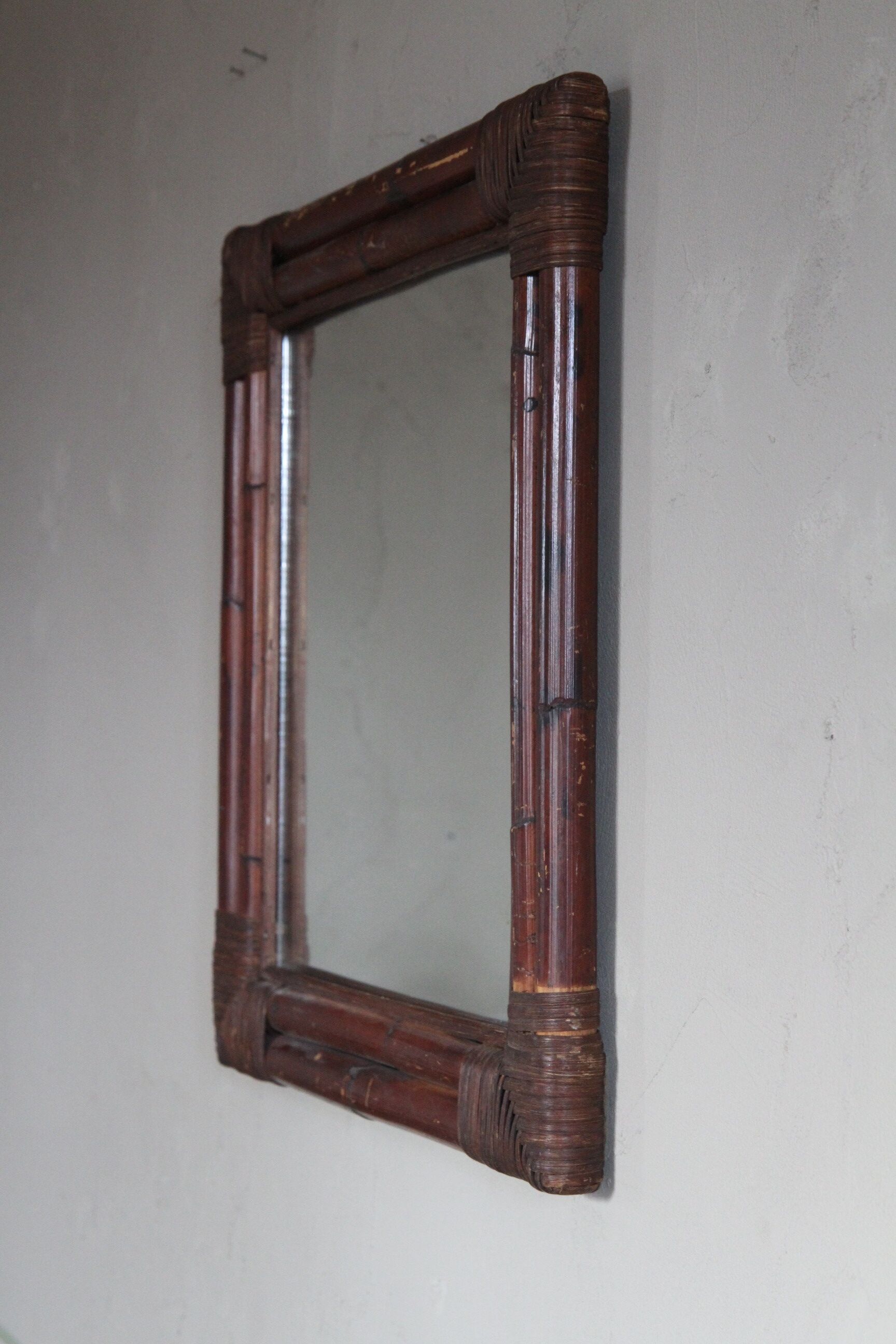 Rattan mirror 52 x 48 cm