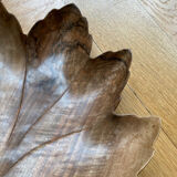 Carved wooden fruit bowl