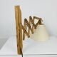 60s accordion wall light, pine