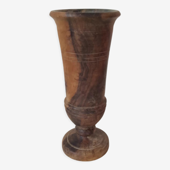 Olive vase, turned wood