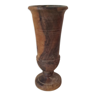 Olive vase, turned wood