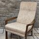 Vintage Scandinavian reclining armchair in curved wood – 1960s/70s
