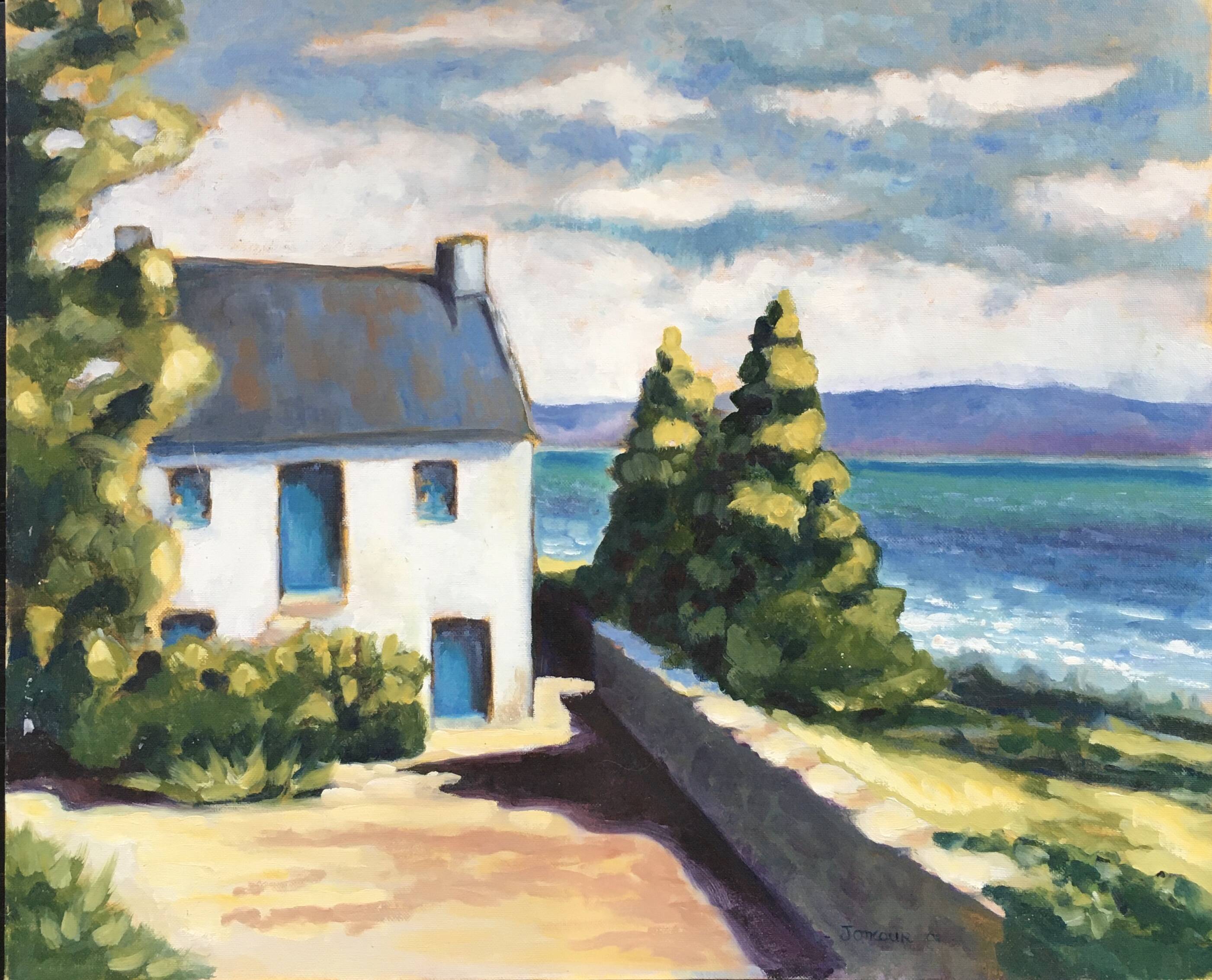 Painting of the Plomarch house in Douarnenez