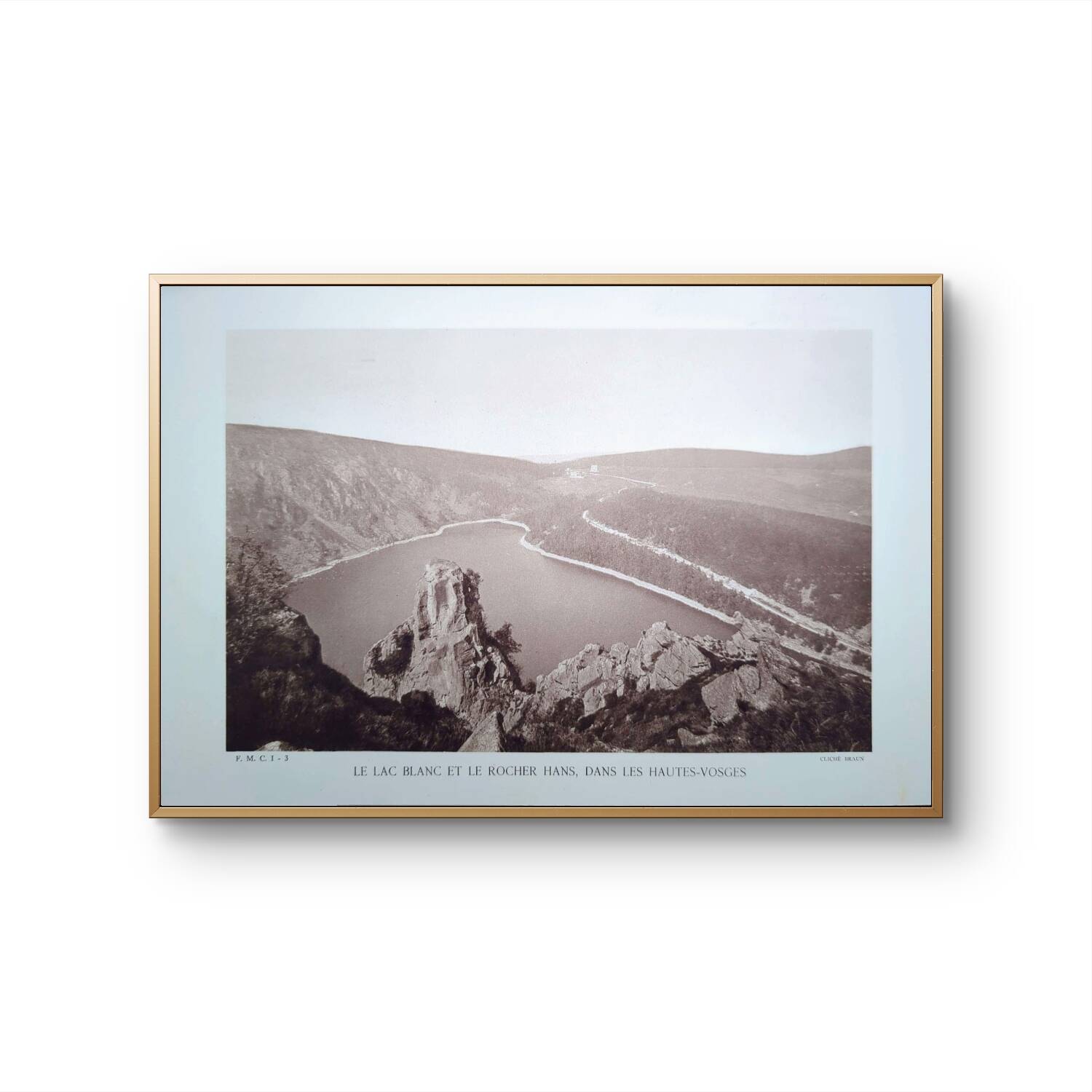 Lake Blanc, Hautes-Vosges, photo print from 1942.