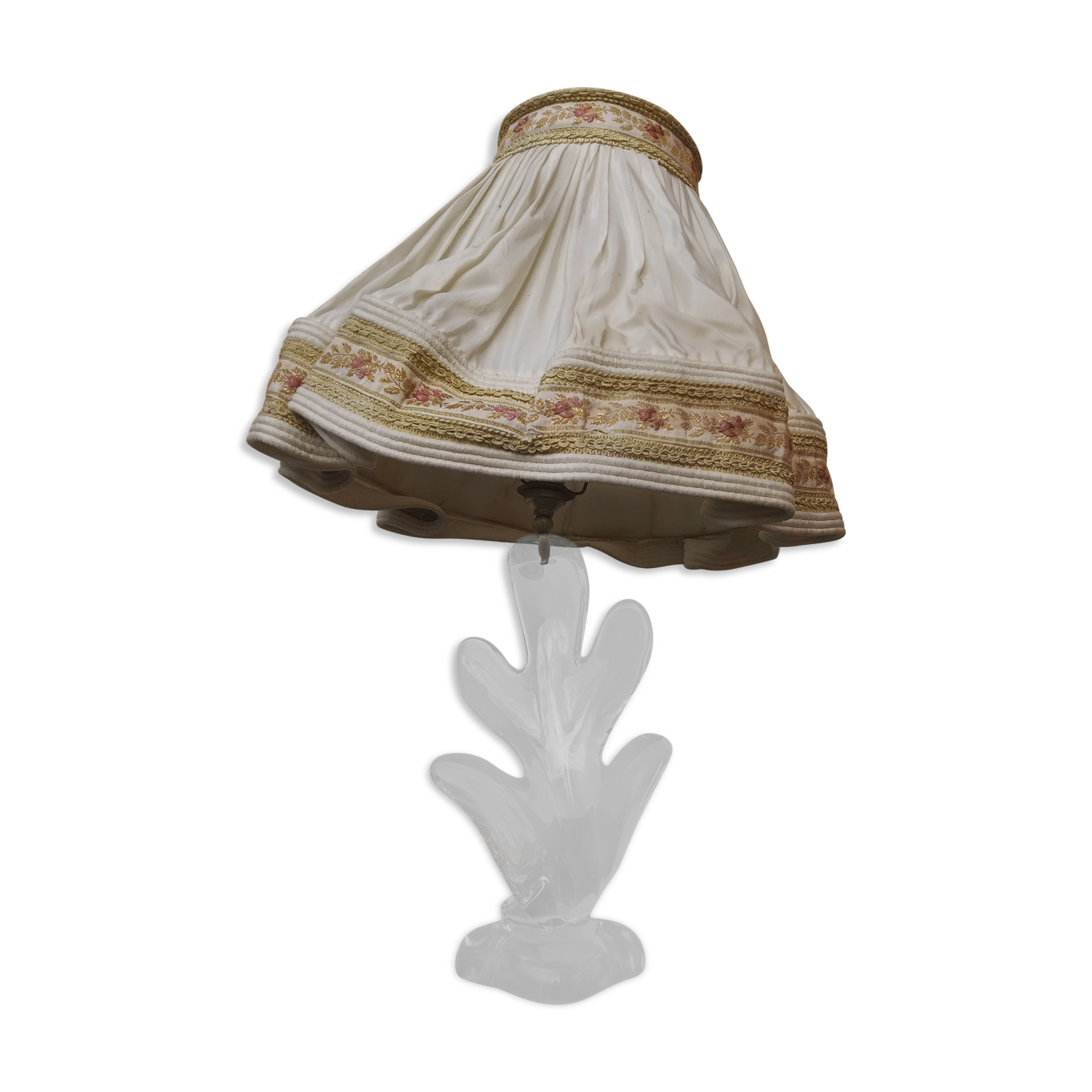 Lampe en cristal de Vannes forme libre , vintage