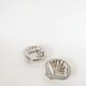 Paire de vide-poches coquillages en inox, design, 1970