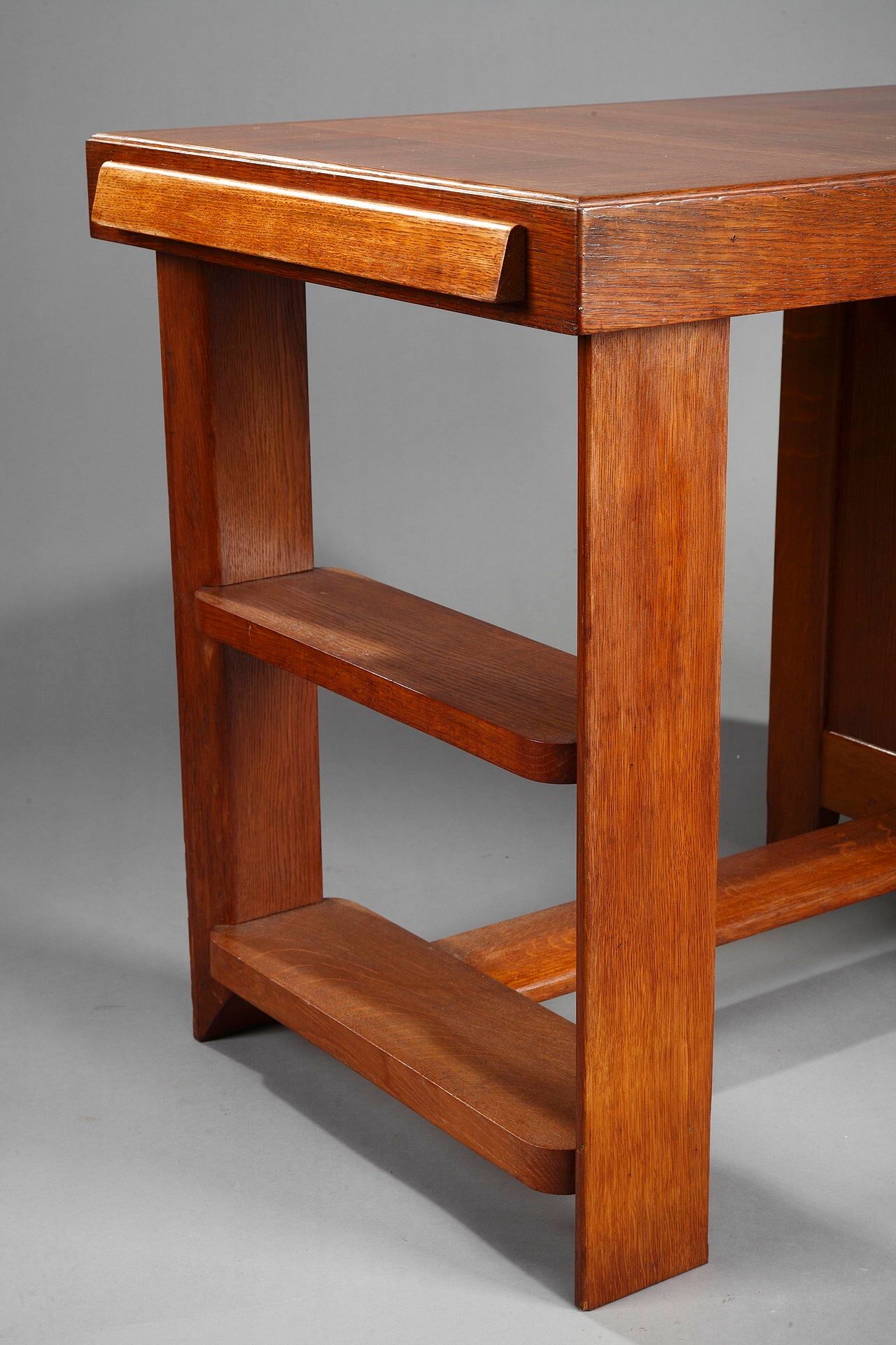 50s oak office by Pierre Bloch and Charles Dudouyt