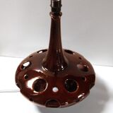 Lamp "flying saucer" space age ceramic Brown
