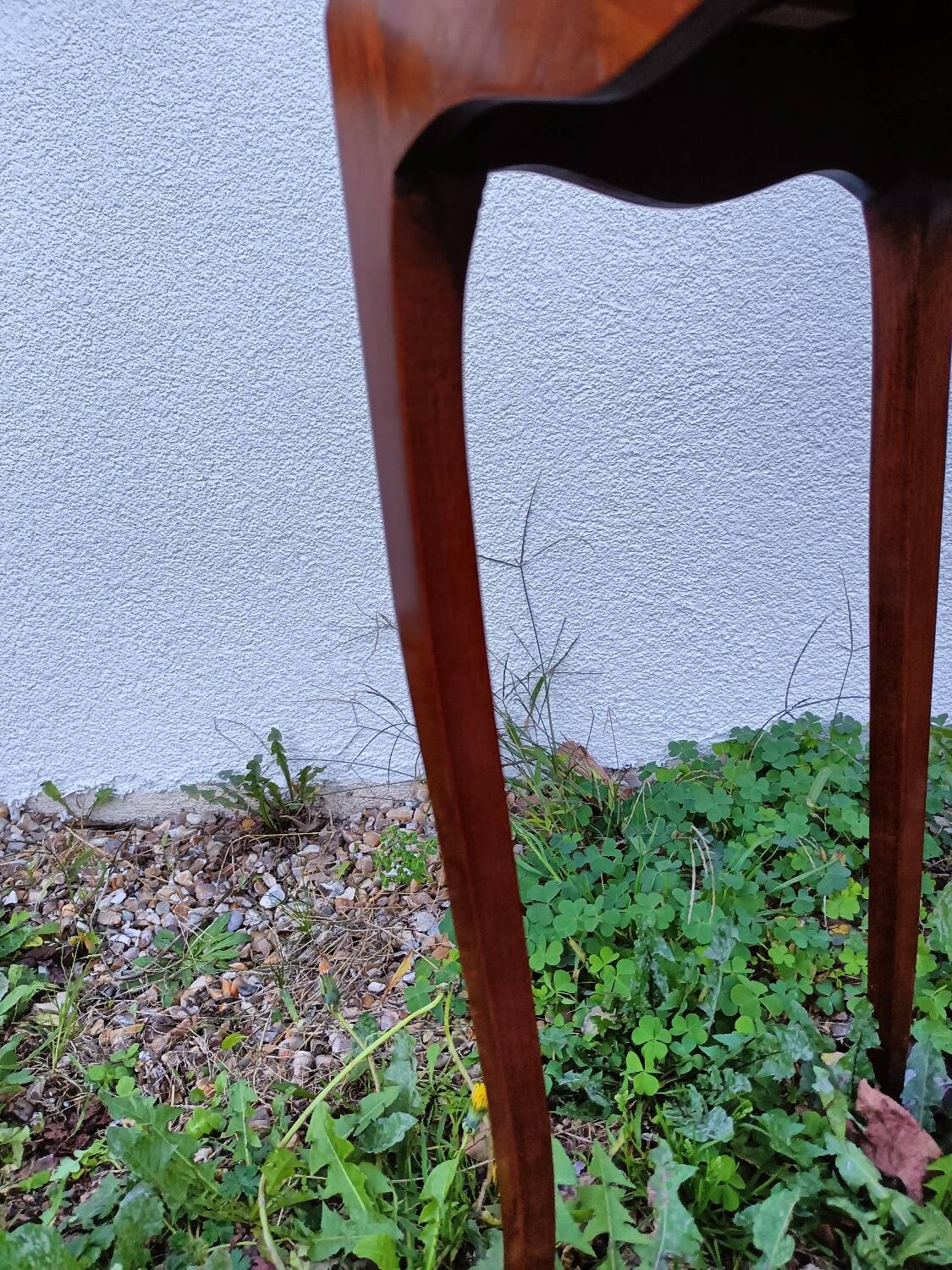 Pair of bedside tables in old Louis XV style marquetry