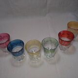 6 vintage liqueur glasses 50
