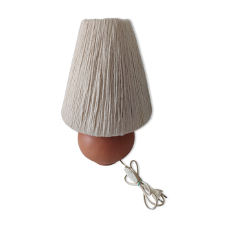 Terracotta lamp lampshade white jute