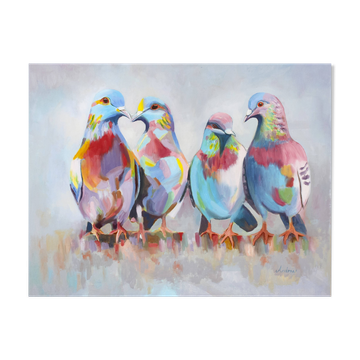 Painting of doves. Picture of doves. Doves in oil.