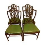 Set of 4 chairs English, mahogany, style Georges Hepplewhite