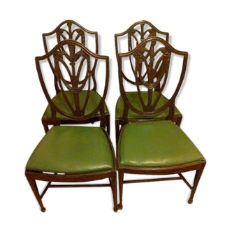 Set of 4 chairs English, mahogany, style Georges Hepplewhite