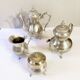 Bronze tea and coffee service, hallmarked EPNS, England, late 19th century