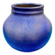 Vase boule bleu signé Khoury