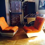 Pair of pop armchairs early 70