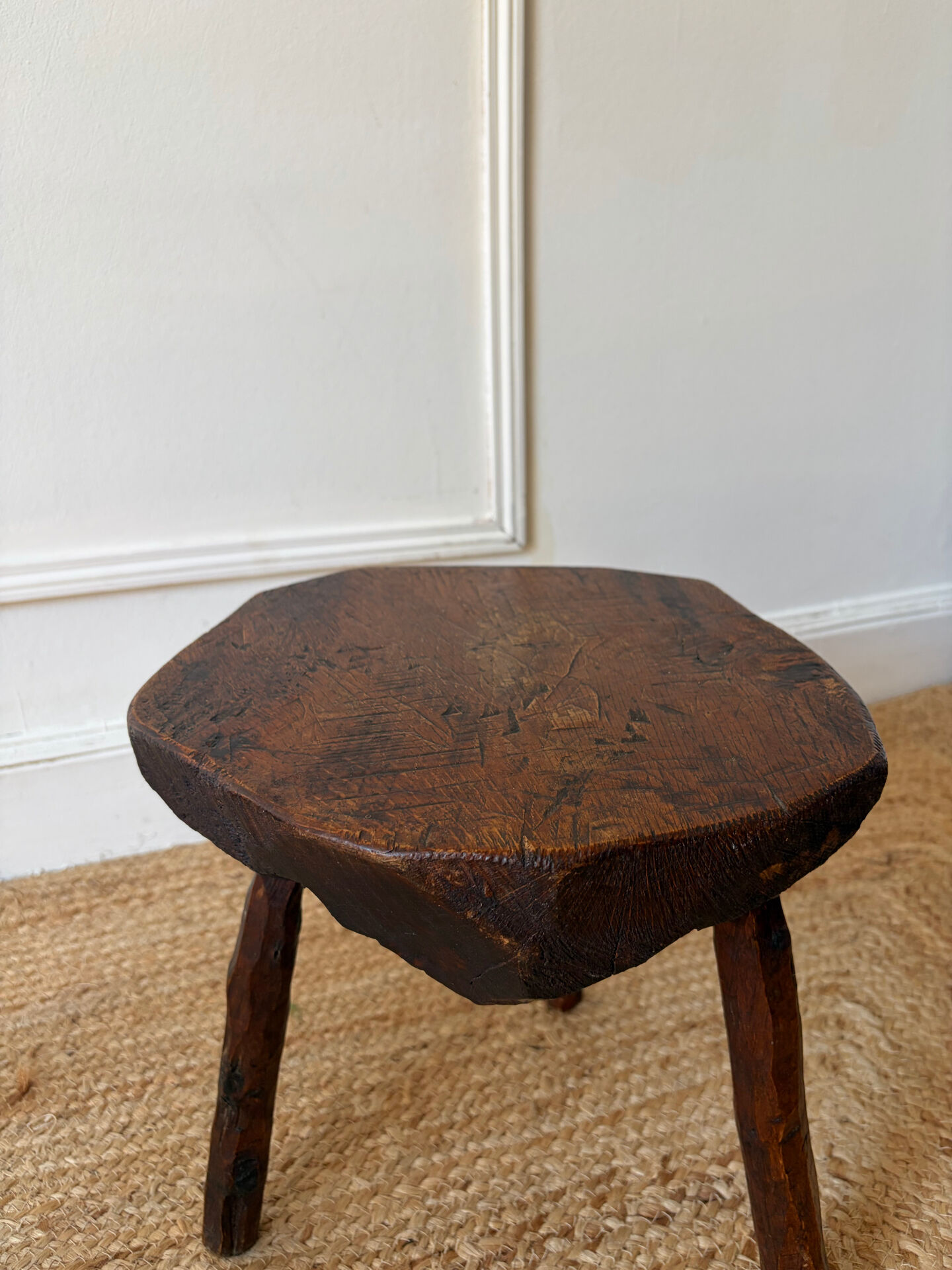 Paire de tabourets brutalistes 1950
