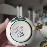 Henriot Quimper coffee service 8 cups/saucers, coffee pot, sugar bowl, jug.