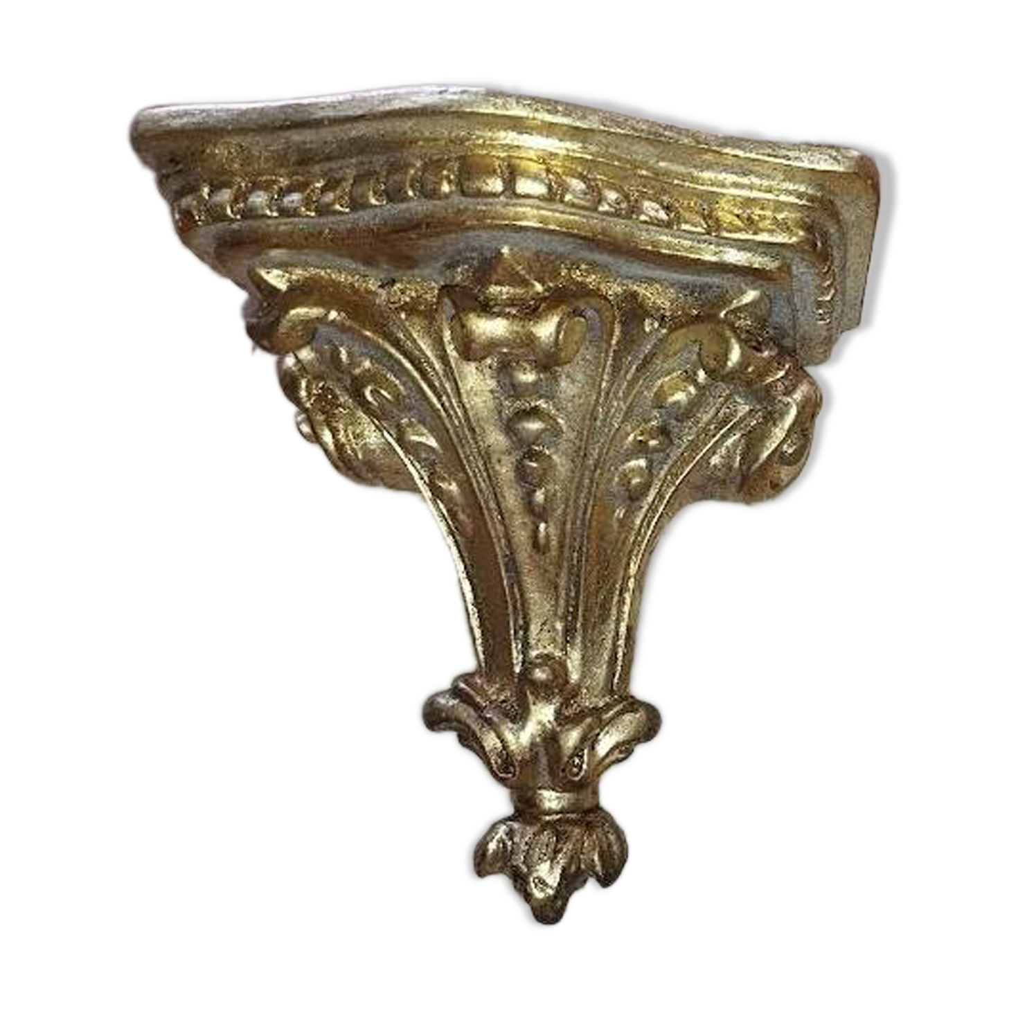 Page 1 of 7 Small wall console in rocaille style – patinated gold decor, Louis style