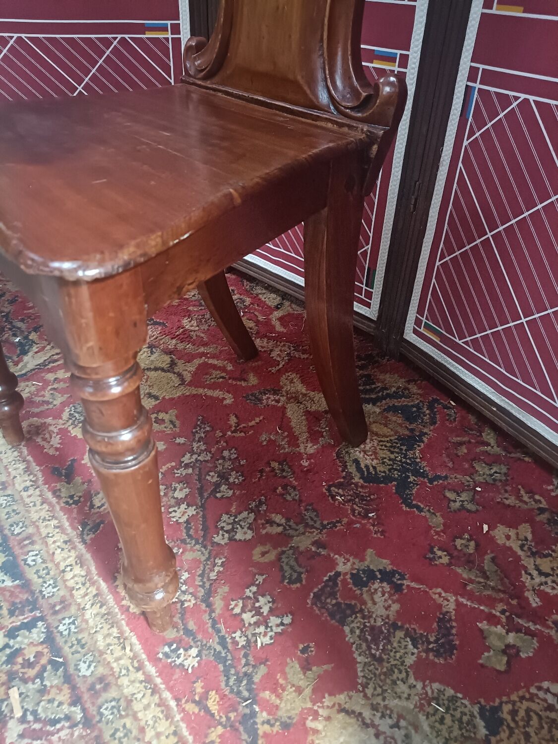 Antique Victorian hall chair